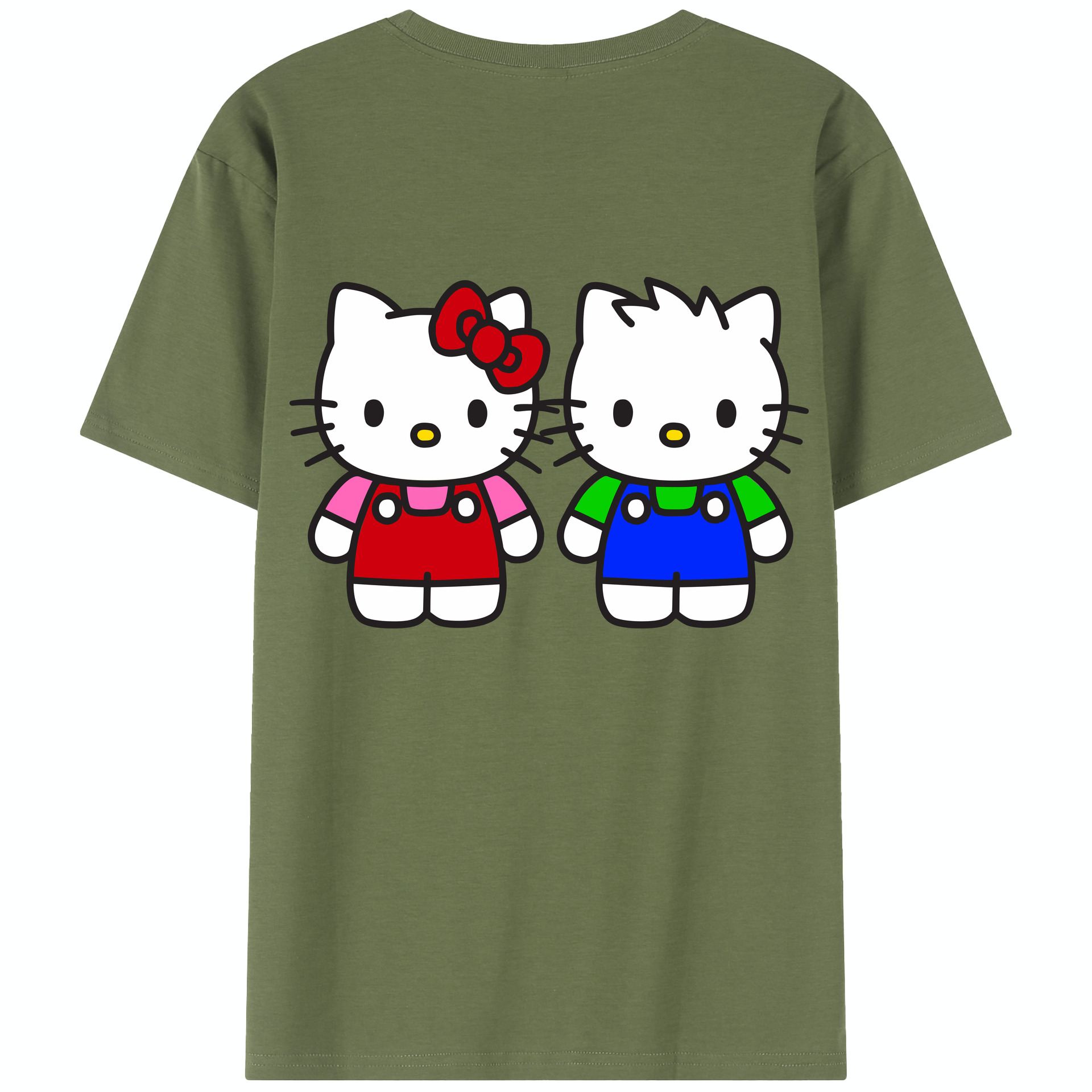（画像用） Hello Kitty ハローキティ 綿100％半袖Tシャツ（背面プリント）